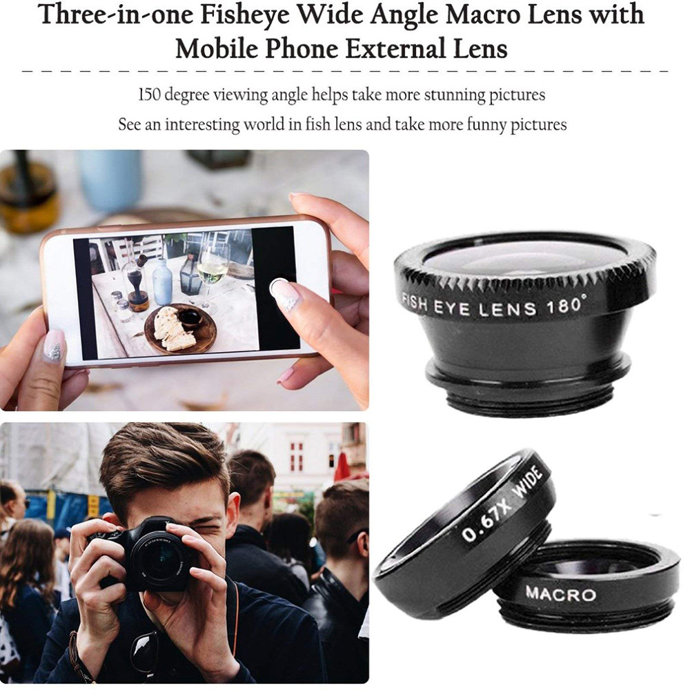 Universal 3 in 1 Fish Eye Lens - огляд і ціна Photography Zooming