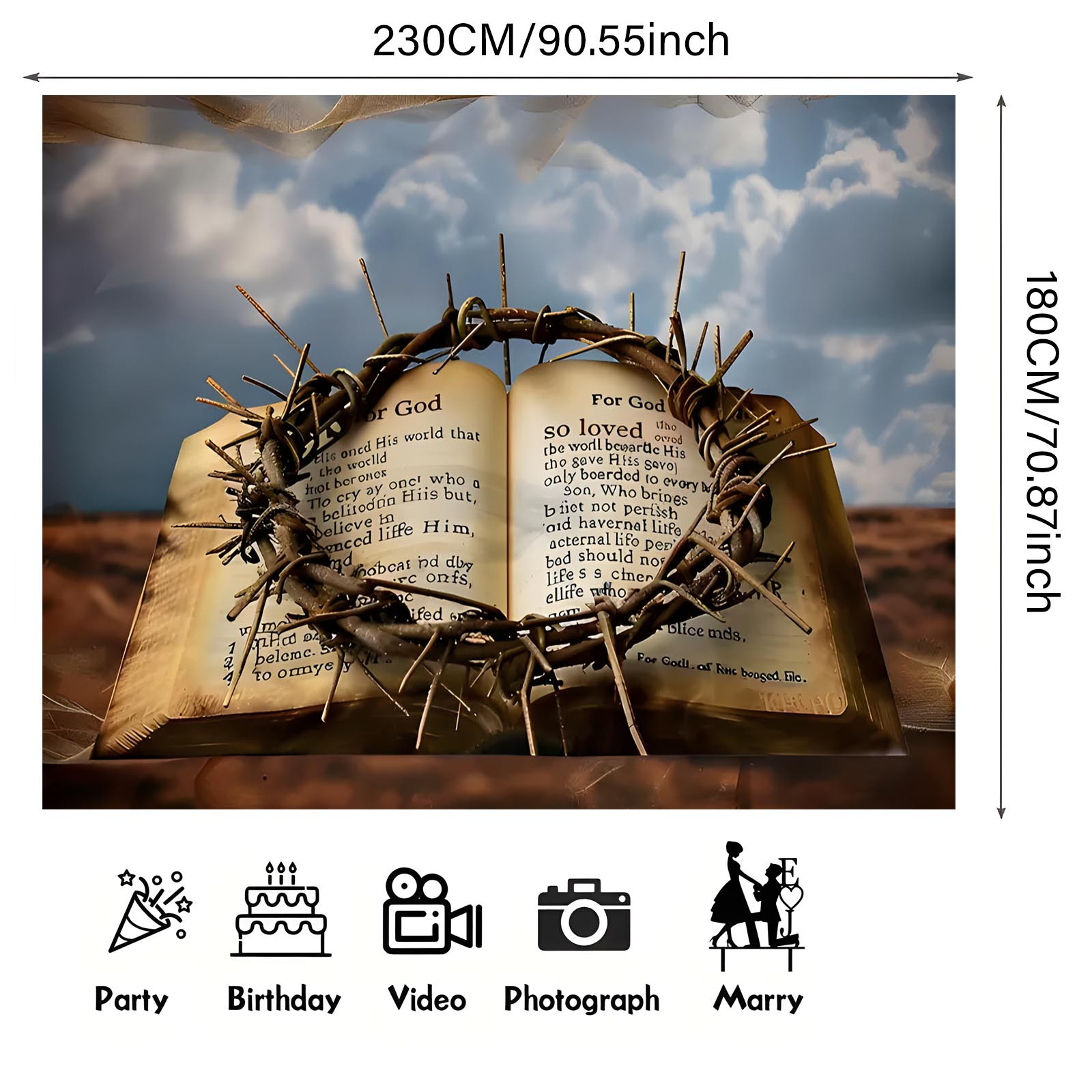 1pc Religious Book and Crown o - огляд і ціна Photography Yearbook