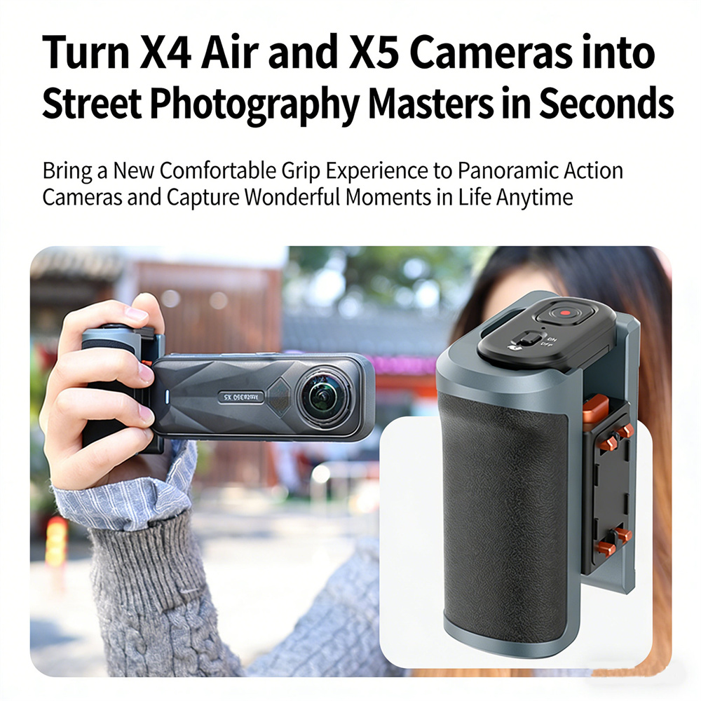 VRIG GA-08SE Street Photograph - огляд і ціна Photography Grip Insta360 X5