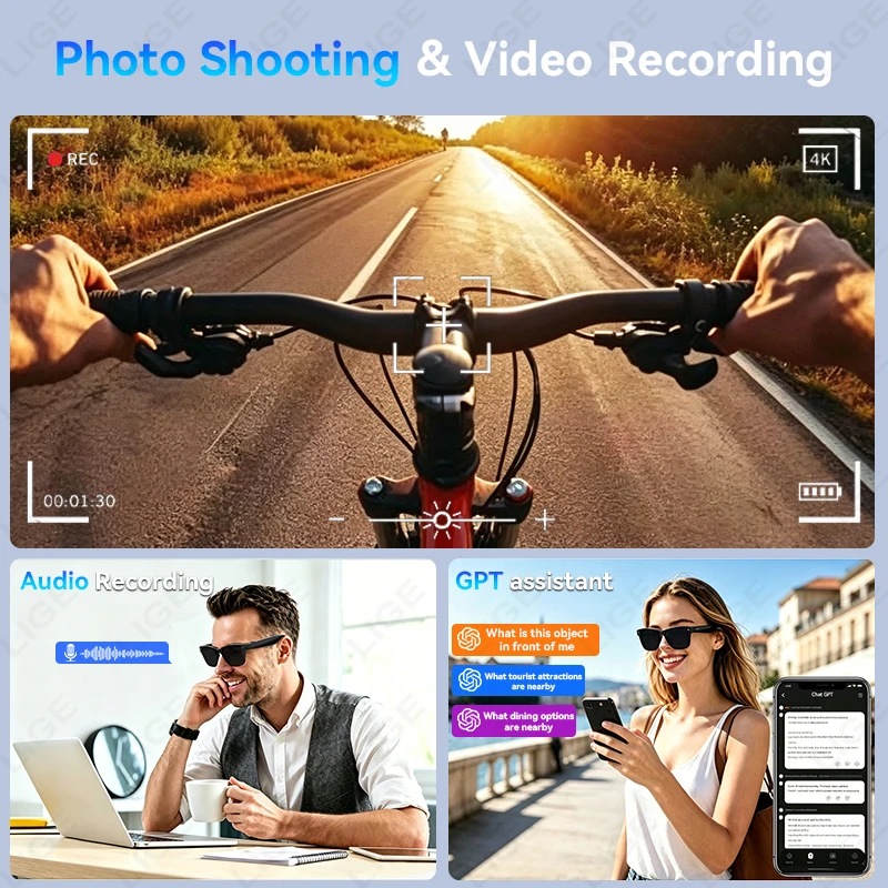 13MP HD Camera Smart Glasses A - огляд і ціна Photography Translate