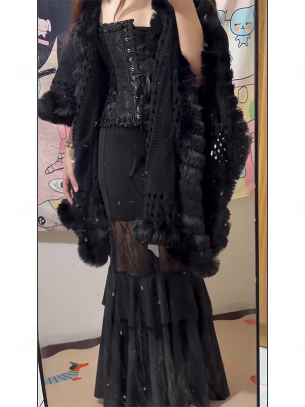 Warm Knitted Shawl Fashionable - огляд і ціна Photography Young