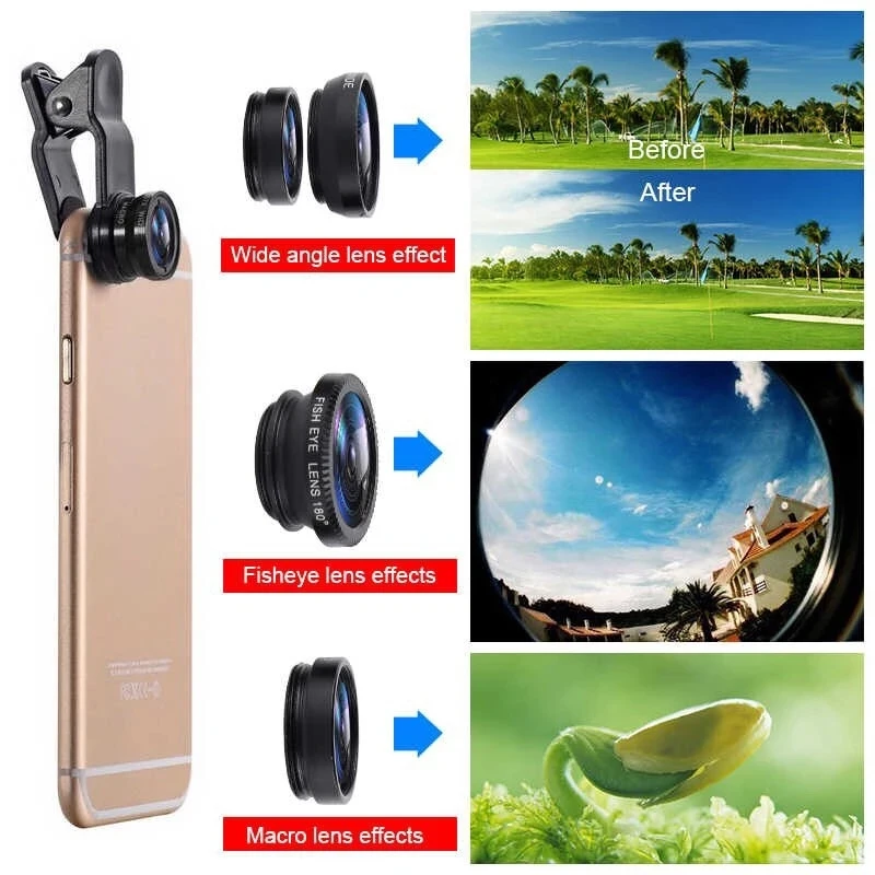 3in1 Fisheye Wide Angle Micro  - огляд і ціна Photography Zooming